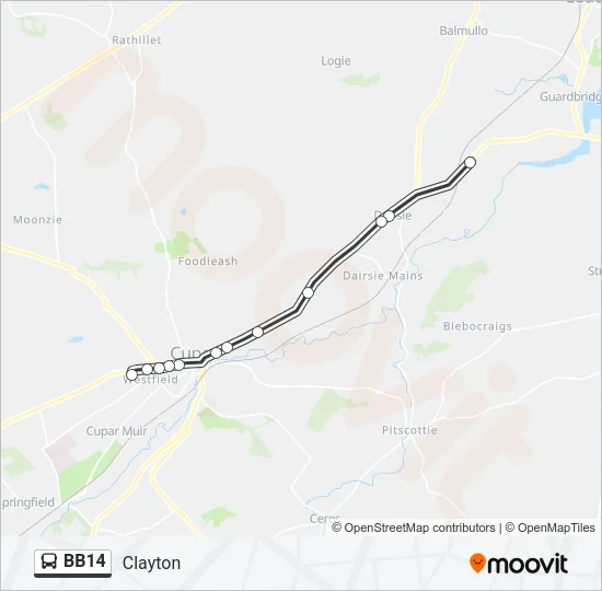 BB14 Bus Line Map