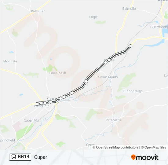 BB14 Bus Line Map