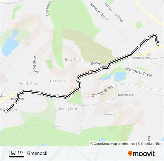 19 Bus Line Map
