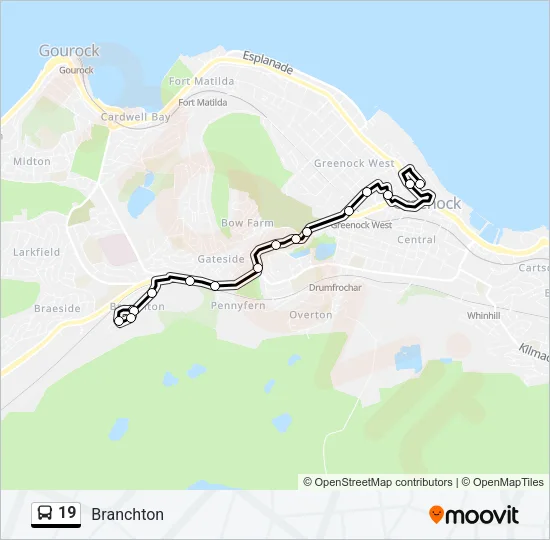 19 Bus Line Map