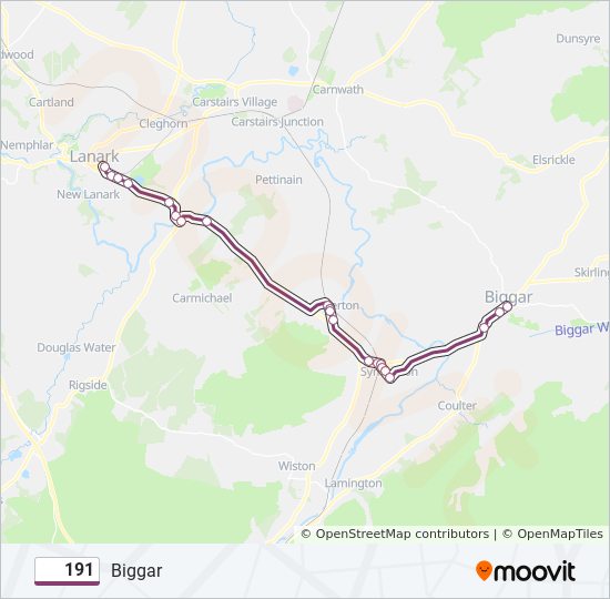 191 Route Schedules Stops Maps Biggar Updated 