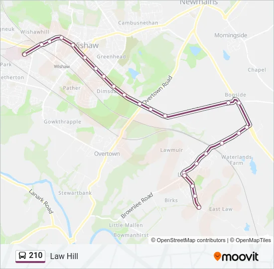 210 Bus Line Map