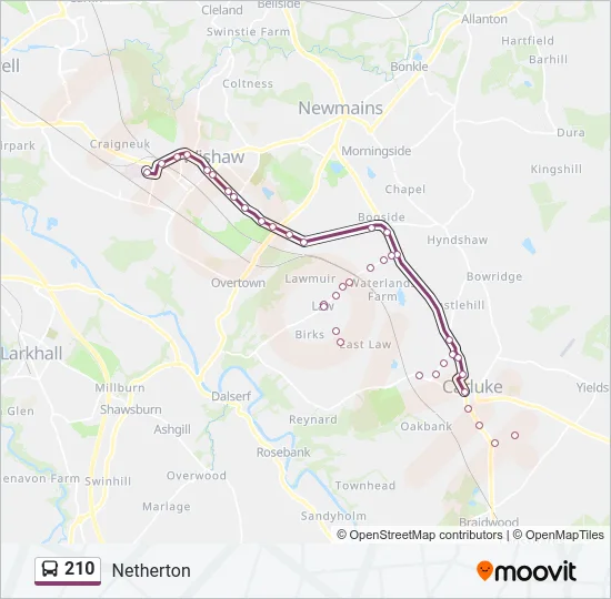 210 Bus Line Map