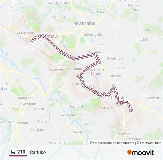 210 Bus Line Map