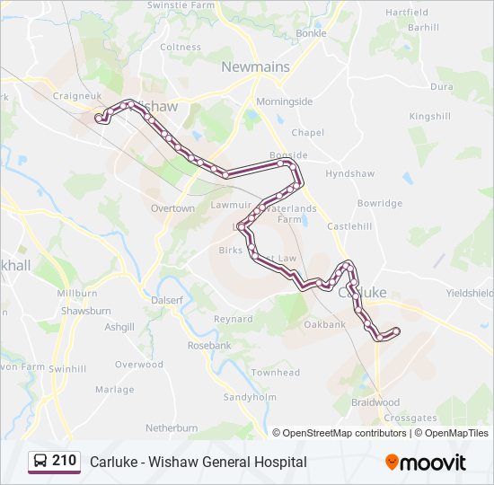 210 Route Schedules, Stops & Maps Netherton (Updated)