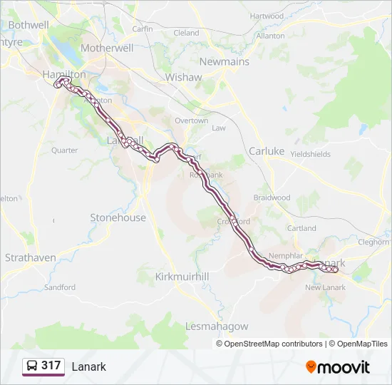 317 Bus Line Map