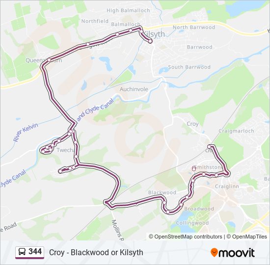 344 Route: Schedules, Stops & Maps - Kilsyth (Updated)