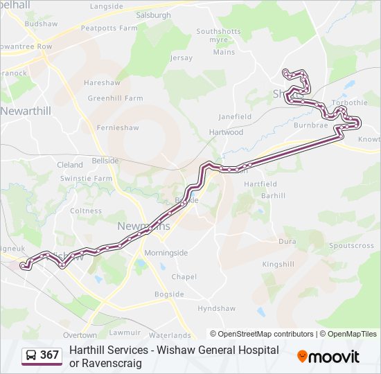 367 Bus Line Map