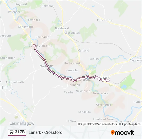 317B Bus Line Map
