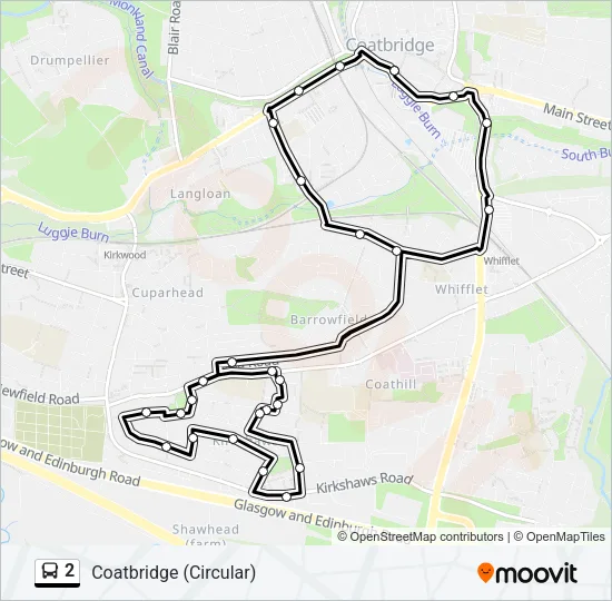 2 Bus Line Map