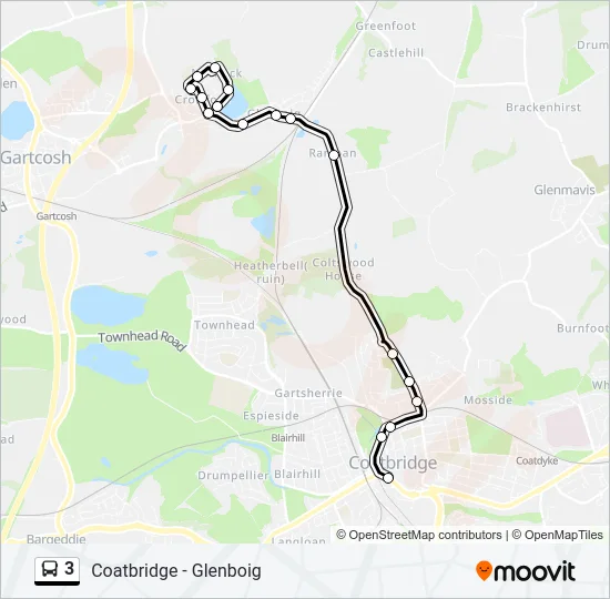 3 Bus Line Map