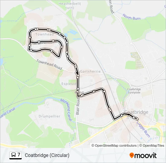 7 Bus Line Map
