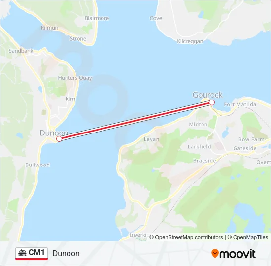 CM1 Ferry Line Map