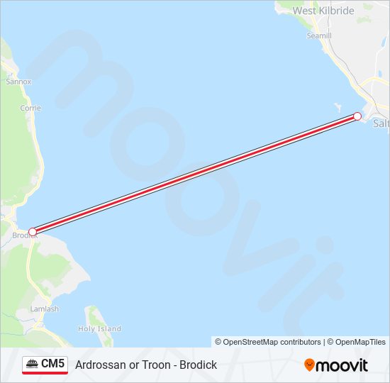 CM5 Ferry Line Map