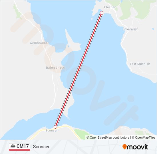 CM17 Ferry Line Map