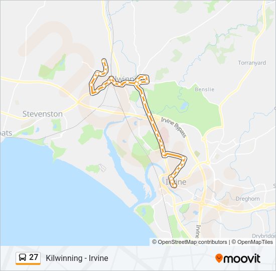 27 Bus Line Map