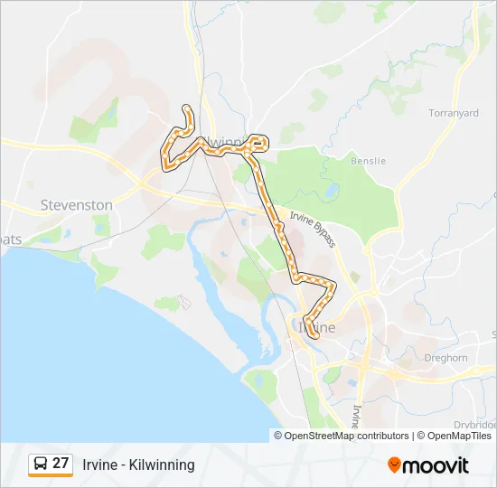 27 Bus Line Map