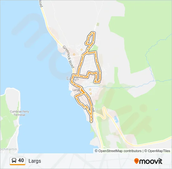 40 Bus Line Map