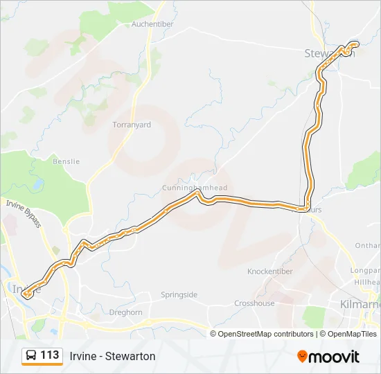 113 Bus Line Map