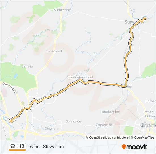 113 Bus Line Map