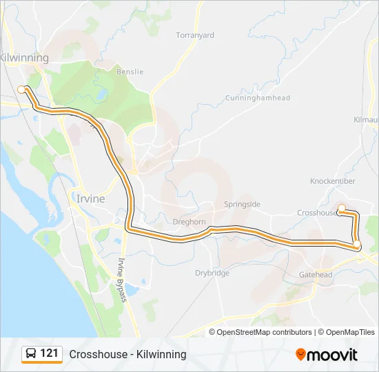 121 Bus Line Map
