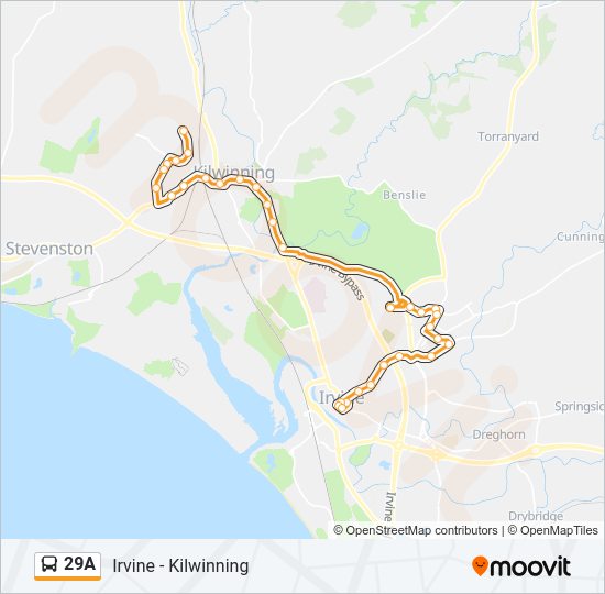 29A Bus Line Map