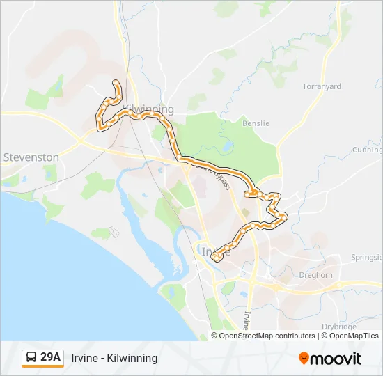 29A Bus Line Map