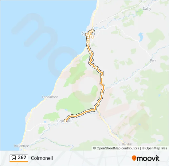 362 Bus Line Map