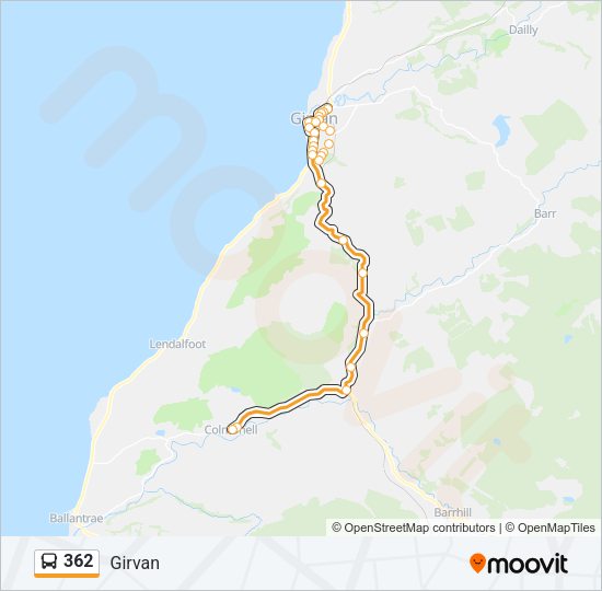 362 Bus Line Map