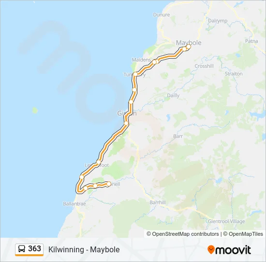 363 Bus Line Map