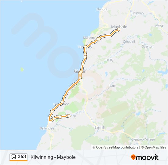 363 Bus Line Map