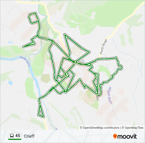 45 Bus Line Map