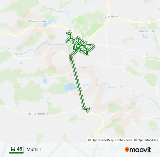 45 Bus Line Map
