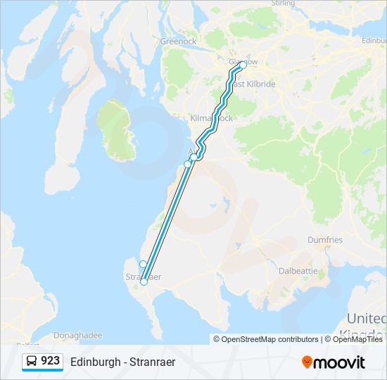 923 bus Line Map