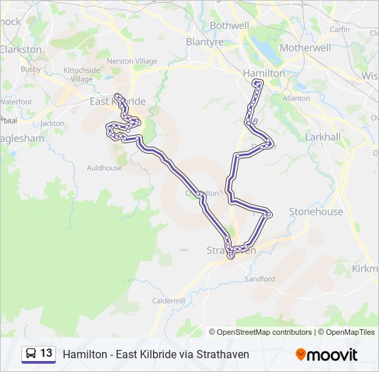 13 Bus Line Map