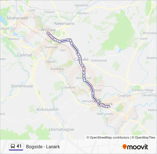 41 Route: Schedules, Stops & Maps - Wishaw (Updated)