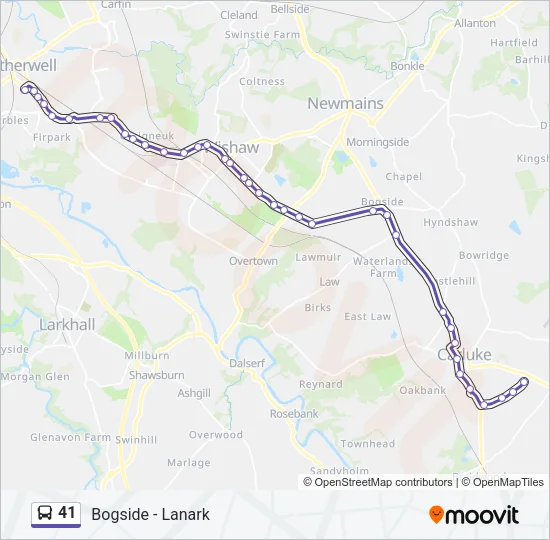 41 Bus Line Map