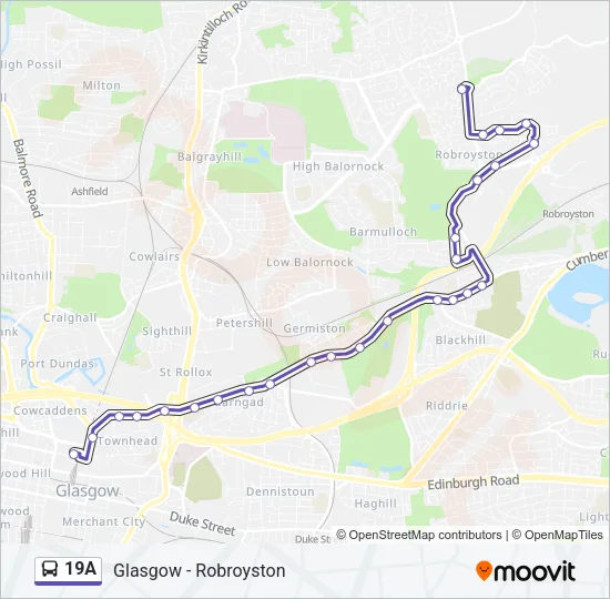 19A Bus Line Map