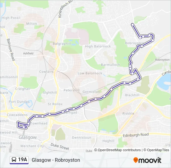 19A Bus Line Map