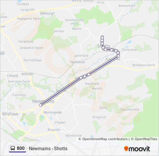 Bus 800 Route Map 800 Route: Schedules, Stops & Maps - Dykehead (Updated)