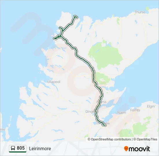 805 Bus Line Map