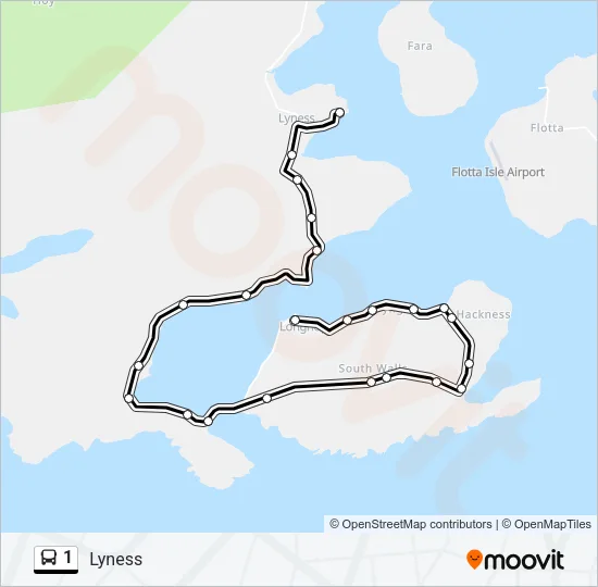 1 Bus Line Map