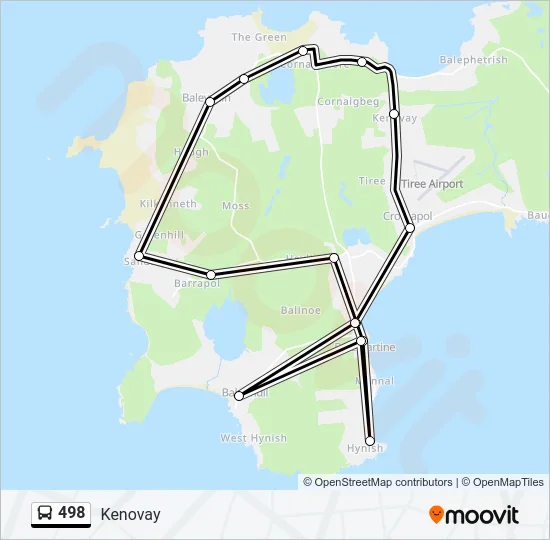 498 Bus Line Map