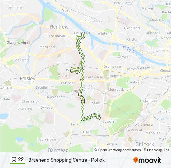 22 Bus Line Map