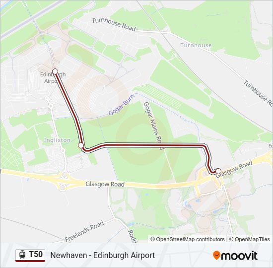 T50 Light Rail Line Map