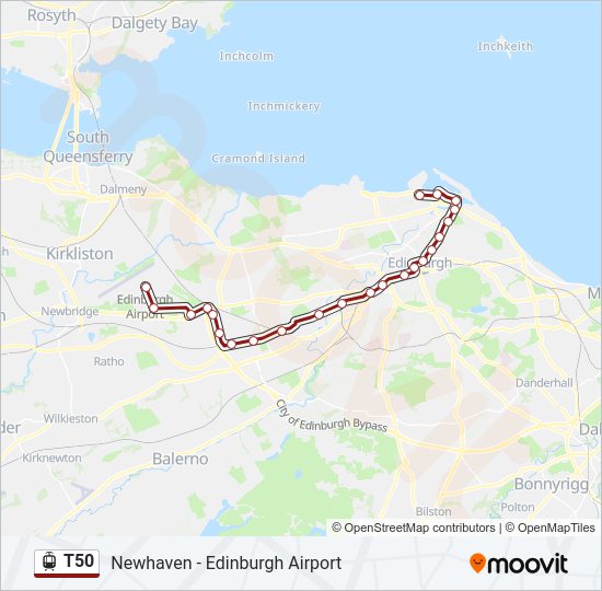 T50 Light Rail Line Map