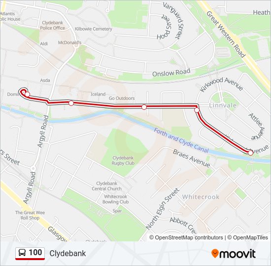 100 Bus Line Map
