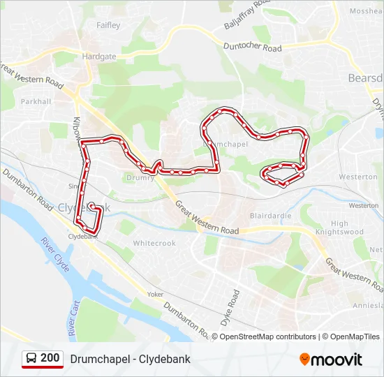 200 Bus Line Map