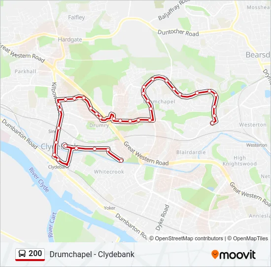 200 Bus Line Map