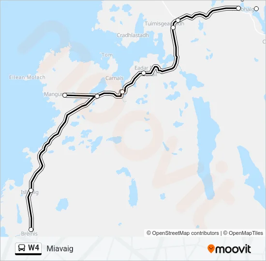 W4 Bus Line Map